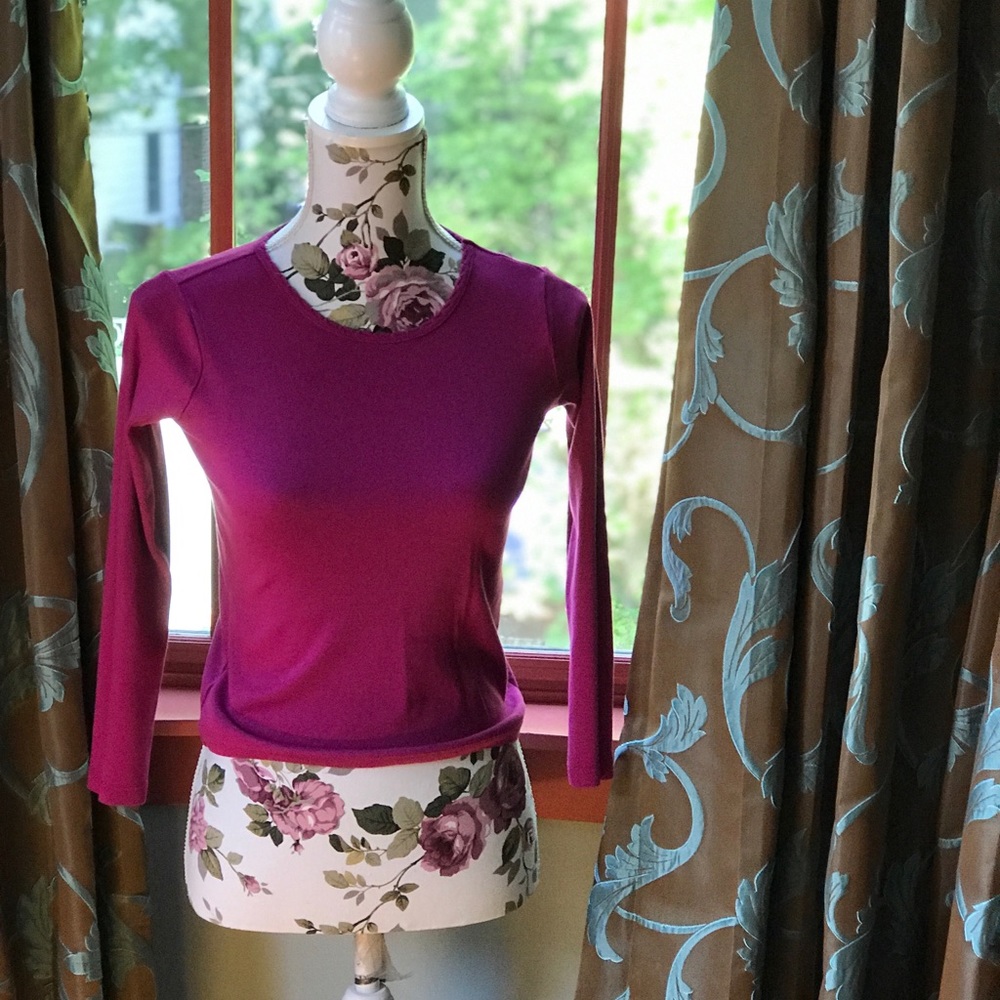 Magenta long sleeve top for girls